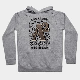 A2 - Ann Arbor - Vintage Ornate Typography Hoodie